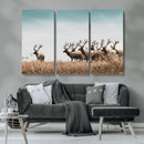 Elk Herd Wall Art Canvas Print – Framed Wildlife Photography