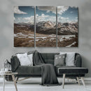 Mountain Landscape Wall Art Canvas Print – Framed Snowy