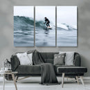 Surfer on Wave Wall Art Canvas Print – Framed Ocean by MyGreatCanvas | Canvas Wall Art Prints | Photo Prints & Wall Decor