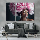 Black Beauty Petal Crown Wall Art Canvas Print – Floral by MyGreatCanvas | Canvas Wall Art Prints | Photo Prints & Wall Decor