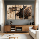 Moose Canvas Wall Art — Rustic Wildlife Painting Print | by MyGreatCanvas | Canvas Wall Art Prints | Photo Prints & Wall Decor