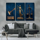 Lady Justice Wall Art Canvas Print – Elegant Gold Legal by MyGreatCanvas | Canvas Wall Art Prints | Photo Prints & Wall Decor