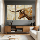 Rustic Longhorn Bull Wall Art Canvas Print – Vintage Western by MyGreatCanvas | Canvas Wall Art Prints | Photo Prints & Wall Decor