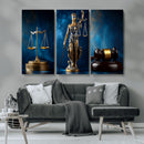 Lady Justice Wall Art Canvas Print – Elegant Gold Legal by MyGreatCanvas | Canvas Wall Art Prints | Photo Prints & Wall Decor