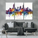 Atlanta Skyline Wall Art Canvas Print – Framed Colorful