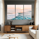 Sunset Surfing Wall Art Canvas Print, Ocean Wave Surfer with by MyGreatCanvas | Canvas Wall Art Prints | Photo Prints & Wall Decor
