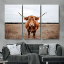 Longhorn Bull Wall Art Canvas Print – Framed Rustic by MyGreatCanvas | Canvas Wall Art Prints | Photo Prints & Wall Decor