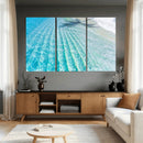 Crystal Clear Ocean Water Sunlit Reflections Palm Shadow Sandy Beach Tropical Wall Art for Home, Office Decor by MyGreatCanvas | Canvas Wall Art Prints | Photo Prints & Wall Decor