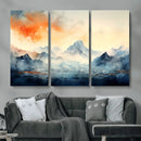 Warm Clouds Abstract Mountain Wall Art, Modern Landscape by MyGreatCanvas | Canvas Wall Art Prints | Photo Prints & Wall Decor