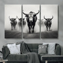 Texas Longhorn Wall Art Canvas Print, Framed Speckled Cow by MyGreatCanvas | Canvas Wall Art Prints | Photo Prints & Wall Decor