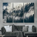 Foggy Pine Forest Wall Art – Framed Black White Nature by MyGreatCanvas | Canvas Wall Art Prints | Photo Prints & Wall Decor