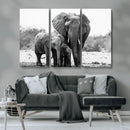 Elephant Family Africa Wall Art Canvas Print by MyGreatCanvas | Canvas Wall Art Prints | Photo Prints & Wall Decor