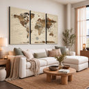 World Map Canvas Print – Framed Detailed Map of the World