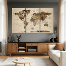 Vintage World Map Wall Art Canvas Print for Living Room, by MyGreatCanvas | Canvas Wall Art Prints | Photo Prints & Wall Decor