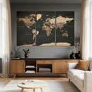 Vintage World Map Canvas Wall Art – Framed Travel Map for by MyGreatCanvas | Canvas Wall Art Prints | Photo Prints & Wall Decor