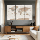 Framed Large World Map Canvas Print for Office Decor by MyGreatCanvas | Canvas Wall Art Prints | Photo Prints & Wall Decor