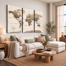 World Map Canvas Print – Framed Detailed Map of the World