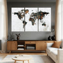 Large World Map Canvas Print – Framed Travel Map Wall Art