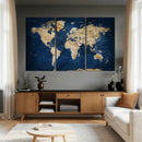 World Map Canvas Print – Framed Travel Map Wall Art for
