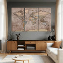 Grunge World Map Canvas Wall Art - Vintage Aged World Map by MyGreatCanvas | Canvas Wall Art Prints | Photo Prints & Wall Decor