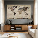 World Map Canvas Print – Detailed Map of the World Adventure