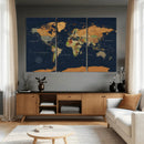 Modern World Map Canvas Print – Framed Detailed Map of the by MyGreatCanvas | Canvas Wall Art Prints | Photo Prints & Wall Decor