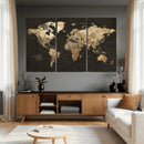 Framed World Map with Pin Canvas Print – Detailed World Map by MyGreatCanvas | Canvas Wall Art Prints | Photo Prints & Wall Decor