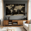 Push Pin World Map Canvas Wall Art Print, Interactive Travel