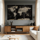 Detailed World Map Wall Art Print - Large Framed World Map