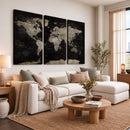 Detailed World Map Wall Art Print - Large Framed World Map