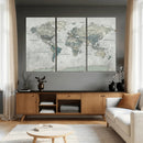 Neutral Vintage World Map Canvas Wall Art Print, Classic Map by MyGreatCanvas | Canvas Wall Art Prints | Photo Prints & Wall Decor
