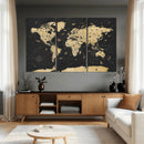 Vintage Blue and Brown World Map Canvas Wall Art – Framed by MyGreatCanvas | Canvas Wall Art Prints | Photo Prints & Wall Decor