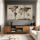 Neutral Watercolor World Map Canvas Wall Art – Framed Earth by MyGreatCanvas | Canvas Wall Art Prints | Photo Prints & Wall Decor