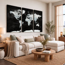 World Map Canvas Print – Framed Push Pin Wall Art, Color