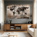 Black and White World Map Canvas Print – Framed Wall Art for by MyGreatCanvas | Canvas Wall Art Prints | Photo Prints & Wall Decor