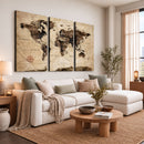 World Map Wall Art Canvas Print