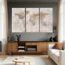 Detailed World Map Wall Art Canvas Print for Home and Office Decor by MyGreatCanvas | Canvas Wall Art Prints | Photo Prints & Wall Decor
