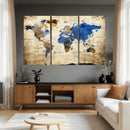 World Map Canvas Print – Colorful Abstract Travel Map, by MyGreatCanvas | Canvas Wall Art Prints | Photo Prints & Wall Decor