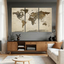 Vintage World Map Canvas Wall Art – Framed Travel Map for by MyGreatCanvas | Canvas Wall Art Prints | Photo Prints & Wall Decor