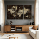 Blue World Map Canvas Wall Art – Framed Modern Travel Map by MyGreatCanvas | Canvas Wall Art Prints | Photo Prints & Wall Decor