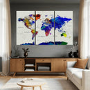 Vintage World Map Canvas Wall Art – Framed Travel Map with by MyGreatCanvas | Canvas Wall Art Prints | Photo Prints & Wall Decor