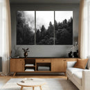 Black White Forest Wall Art Canvas Print, Misty Pine Tree by MyGreatCanvas | Canvas Wall Art Prints | Photo Prints & Wall Decor