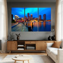 Boston Wall Art Canvas Print, Boston City Downtown Night by MyGreatCanvas | Canvas Wall Art Prints | Photo Prints & Wall Decor