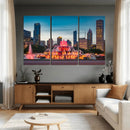 Chicago Wall Art Canvas Print - Chicago City Downtown Night by MyGreatCanvas | Canvas Wall Art Prints | Photo Prints & Wall Decor