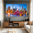 Chicago Wall Art Canvas Print, Chicago City Downtown Night by MyGreatCanvas | Canvas Wall Art Prints | Photo Prints & Wall Decor