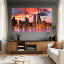 Chicago Wall Art Canvas Print - Chicago City Downtown Night by MyGreatCanvas | Canvas Wall Art Prints | Photo Prints & Wall Decor