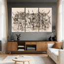 Abstract Cow Longhorn Wall Art Canvas Print for Cabin Decor by MyGreatCanvas | Canvas Wall Art Prints | Photo Prints & Wall Decor