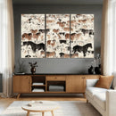 Wild Horses Wall Art Canvas Print - Abstract Farm Longhorn by MyGreatCanvas | Canvas Wall Art Prints | Photo Prints & Wall Decor