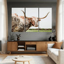 Texas Catle Longhorn Wall Art Canvas Print for Farmhouse by MyGreatCanvas | Canvas Wall Art Prints | Photo Prints & Wall Decor