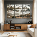 Snowy Mountain Landscape Wall Art Canvas Print, Alpine Pine by MyGreatCanvas | Canvas Wall Art Prints | Photo Prints & Wall Decor